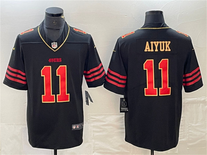 Men's Black Gold San Francisco 49ers #11 Brandon Aiyuk Stitched Jersey